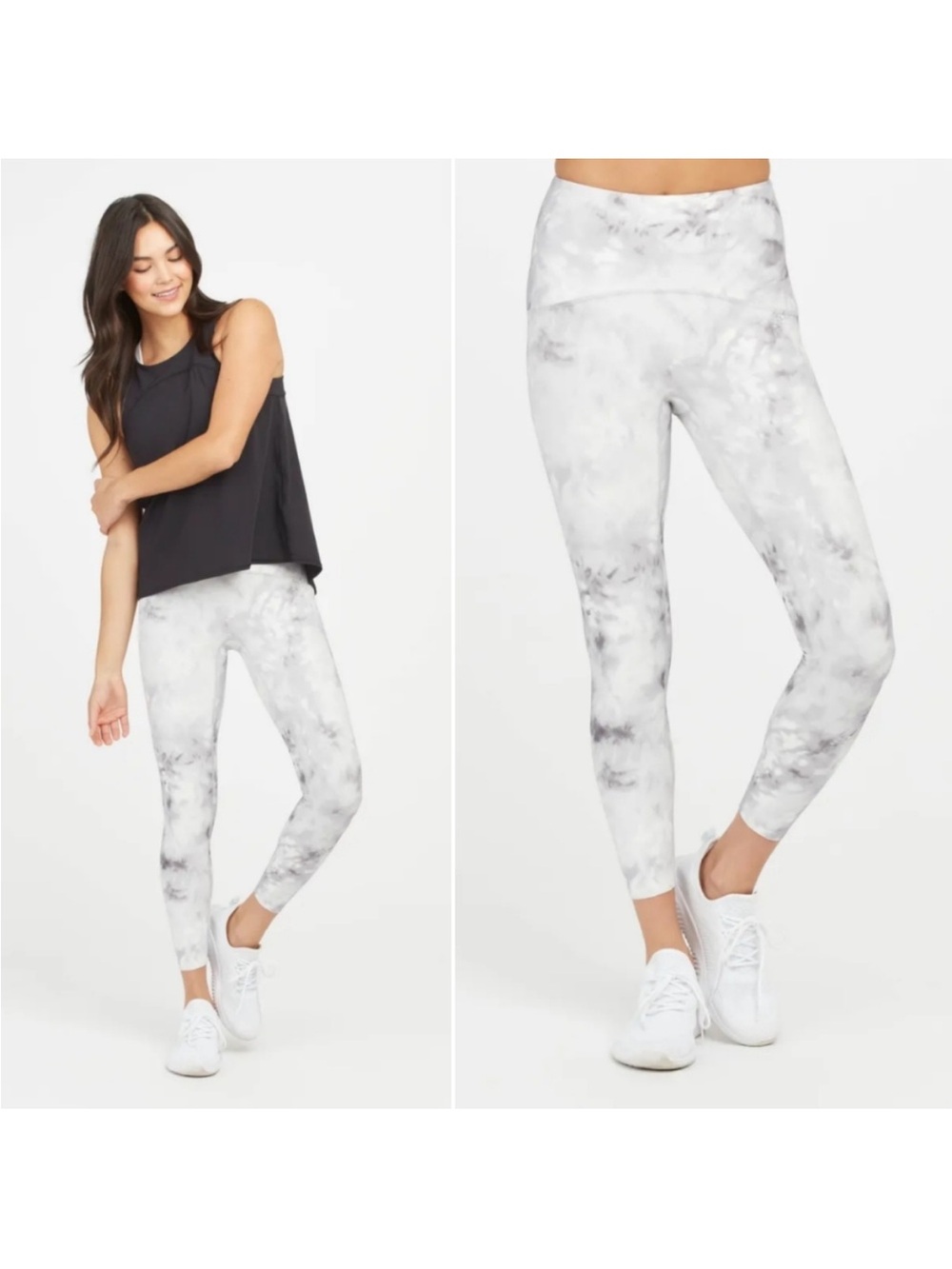 SPANX Booty Boost 7/8 Leggings Cloudy Tie Dye High Rise Sculpting M